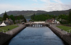 Looking down the staircase at Fort Augustus