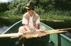Fishing from a small boat