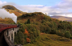 Steam train on the West Highland Line